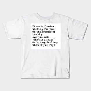 What if you fly? Vintage typewritten Kids T-Shirt